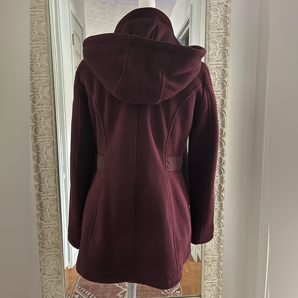 Liz Claiborne Deep Burgundy Hooded Jacket - Picture 4 of 5
